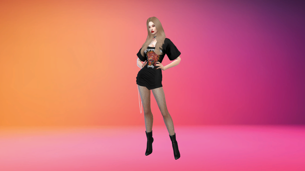 Sims 4 lookbook Chloe Carbott