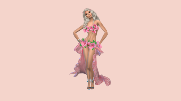 Sims 4 CAS Background Pastel Light grayish red