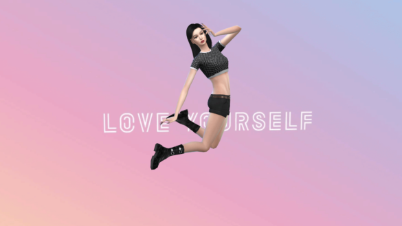Sims 4 CAS Background Love Yourself