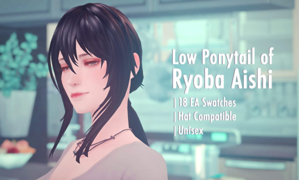 Sims 4 Ryoba Aishi Cc hair maxis match