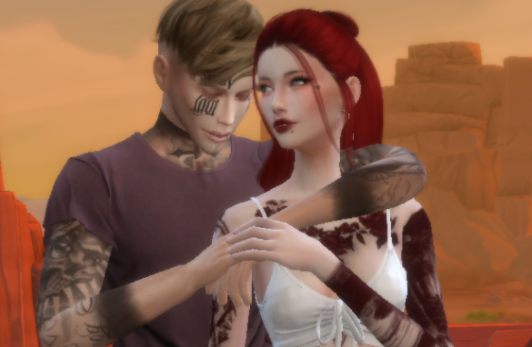 Tattooed Couple – – Both Full Dressed