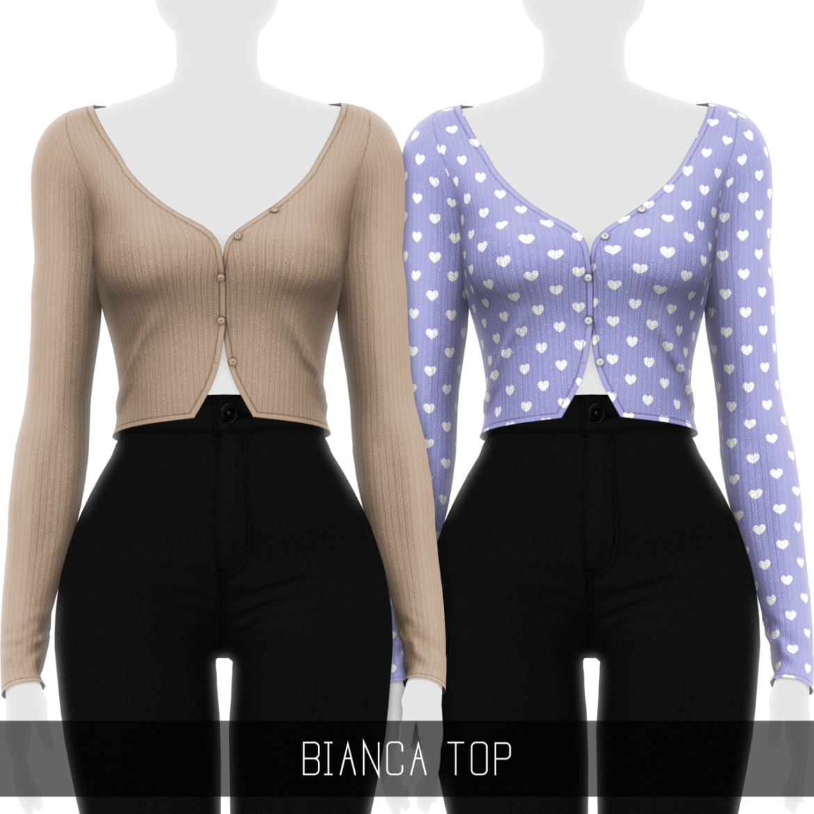 Sims 4 Clothing cc – BIANCA TOP