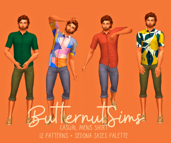 Sims 4 Clothing cc – CASUAL MENS SHIRT