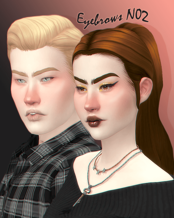 Sims 4 Makeup cc – EYEBROWS N02 BY YMORA