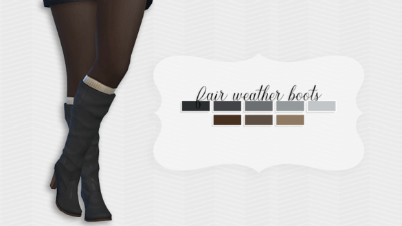 Sims 4 Shoes cc – Fair Weather Boots