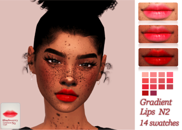 Sims 4 Makeup cc – Gradient Lips N2