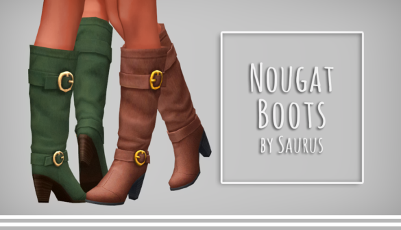 Sims 4 Shoes cc – Nougat Boots