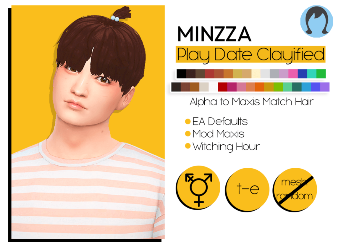 Sims 4 Maxis Match Hair – PLAY DATE HAIR CLAYIFIED