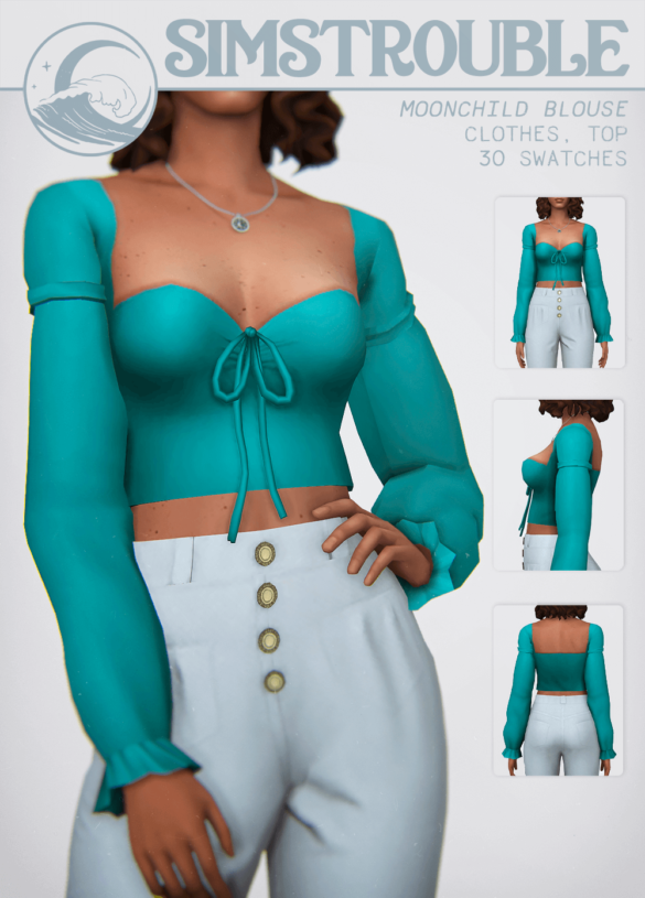 Sims 4 Clothing cc – MOONCHILD blouse