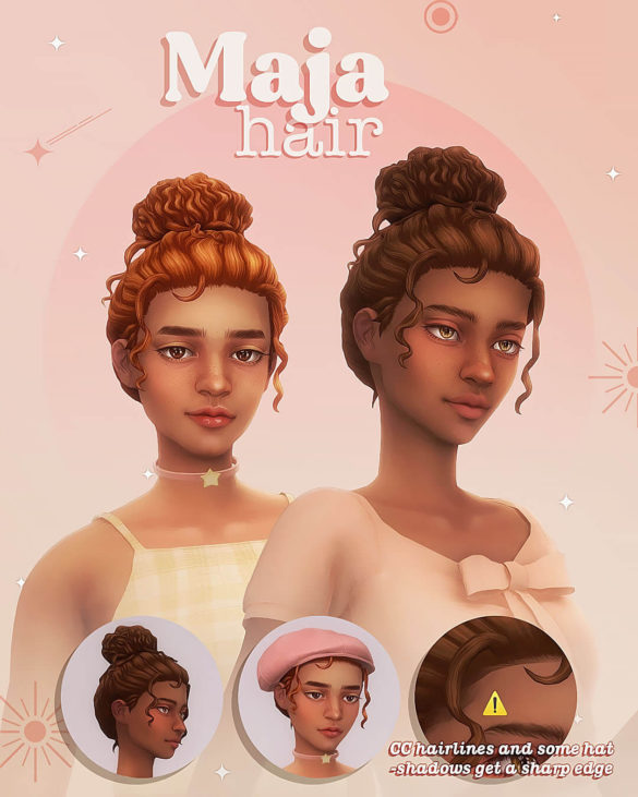 Sims 4 Maxis Match CC – Maja Hair