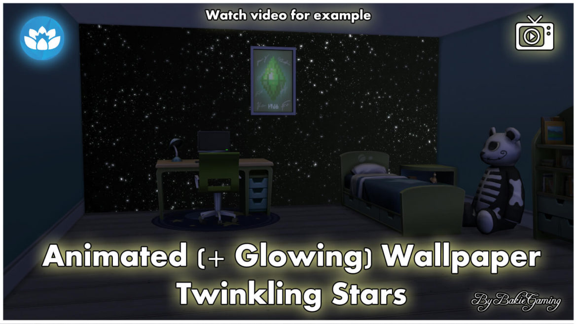 Sims 4 Animated Wallpaper – Twinkling Stars CC