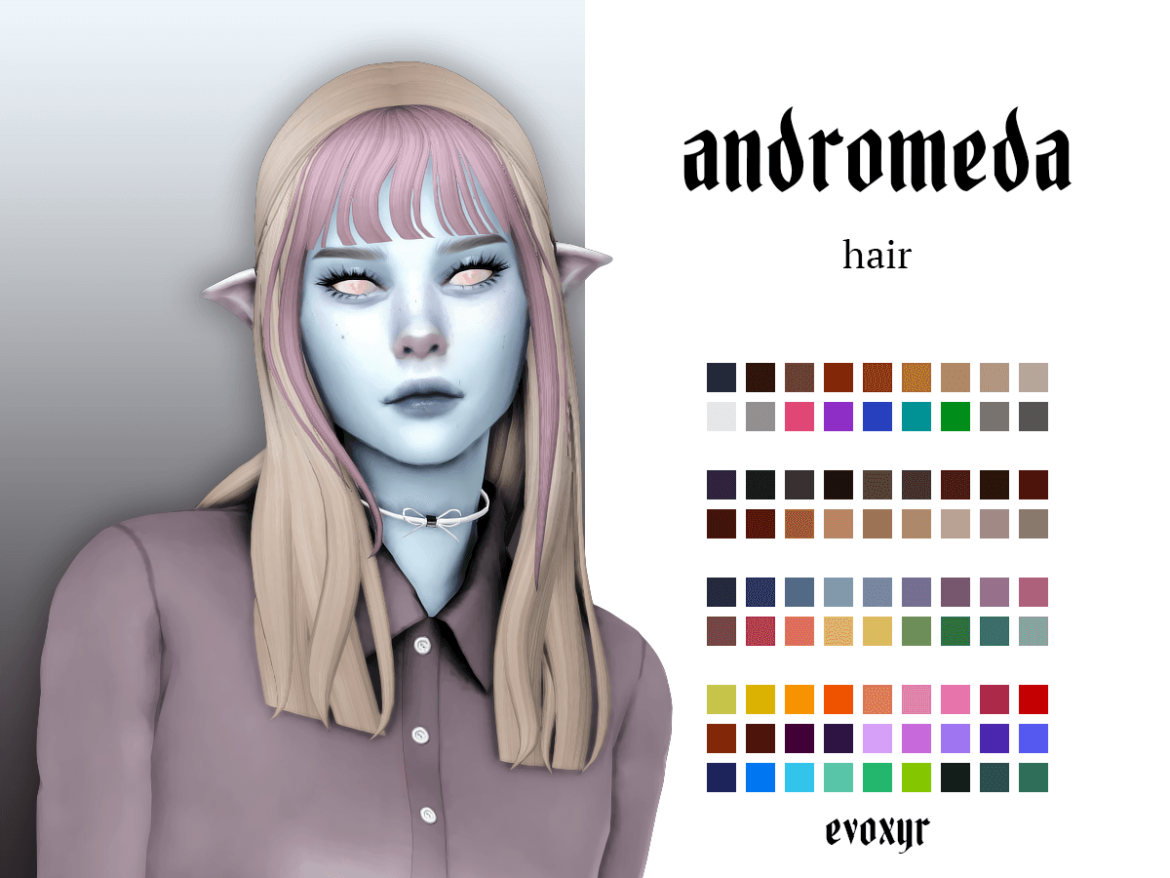 Sims 4 Maxis Match Hair – andromeda hair