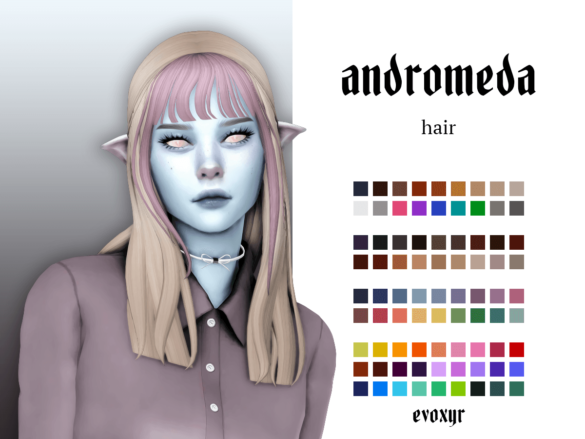 Sims 4 Maxis Match Hair – andromeda hair