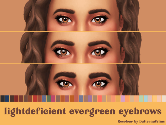 Sims 4 Makeup cc – lightdeficient evergreen eyebrows