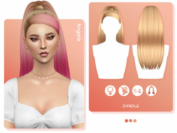 Sims 4 Maxis Match Hair – Angele Hairstyle