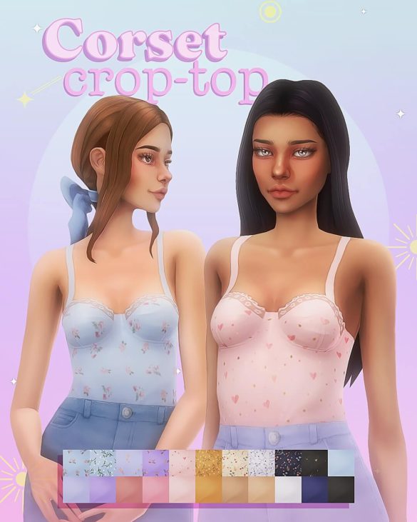Sims 4 Corset crop-top