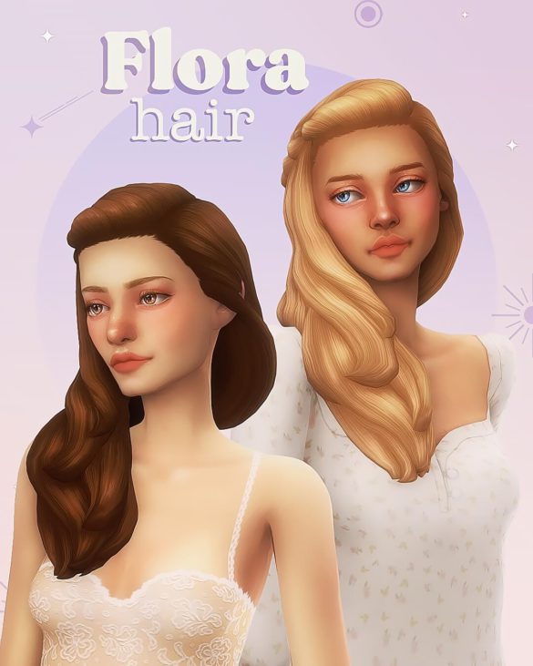Sims 4 Flora hair