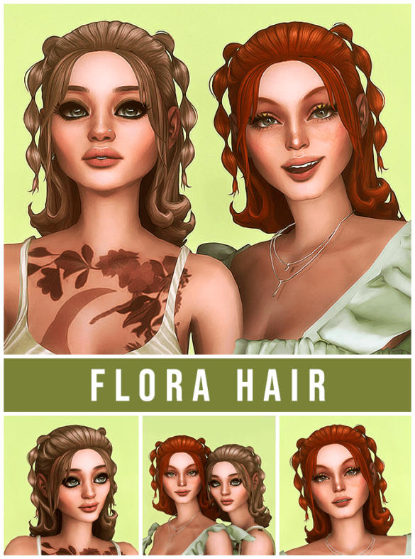Sims 4 Maxis Match Hair – Flora Hair