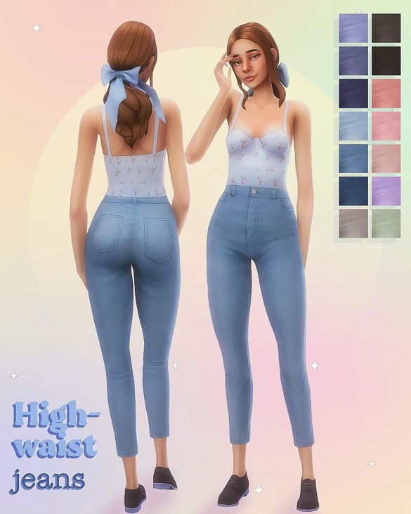 Sims 4 High-waist jeans