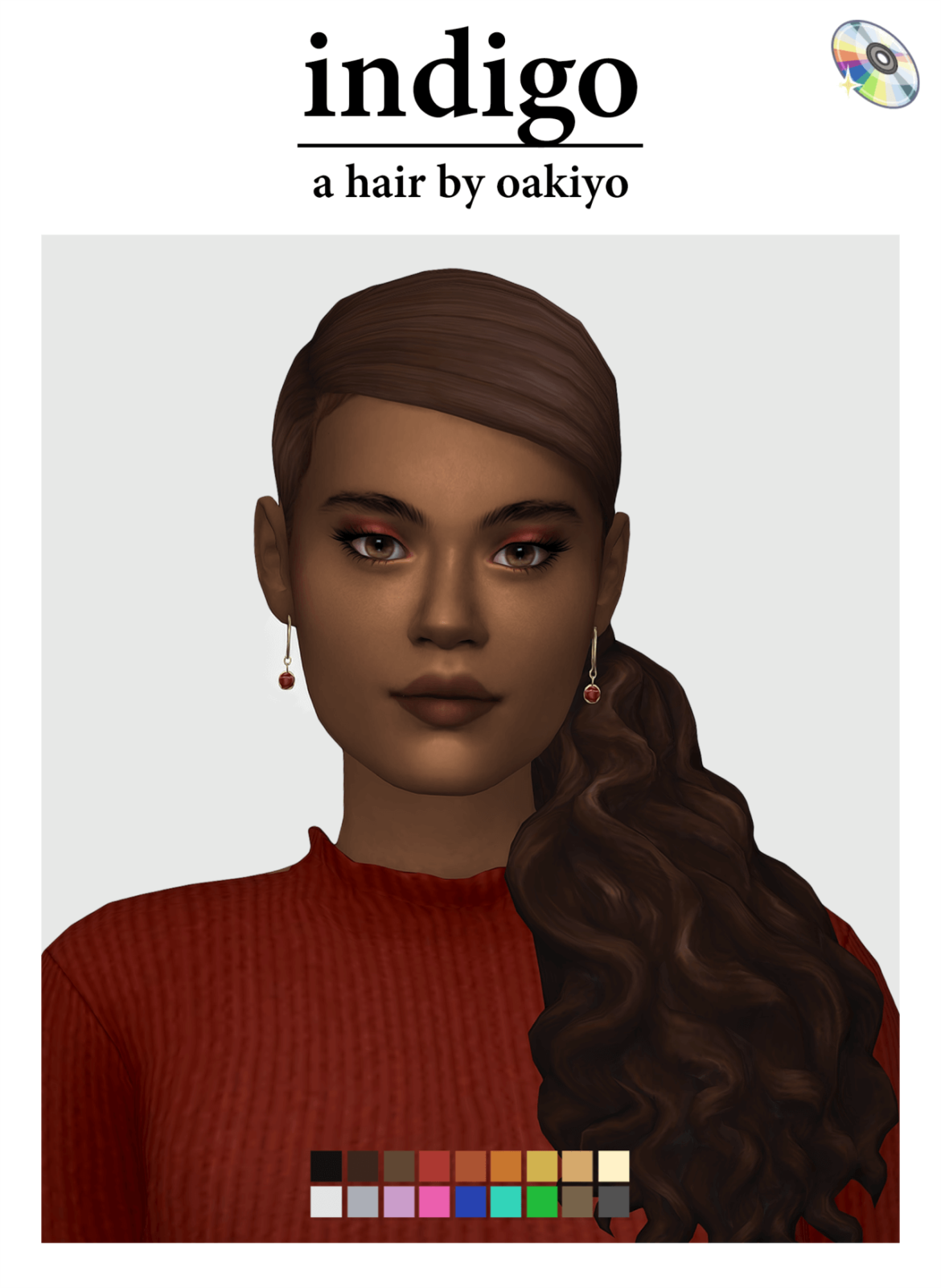 Sims 4 Maxis Match Hair – INDIGO HAIR