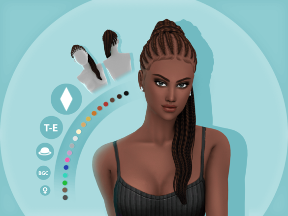 Sims 4 Maxis Match Hair – Kehlani Hairstyle