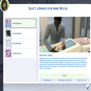 Sims 4 Nurse Career - MiCat Game