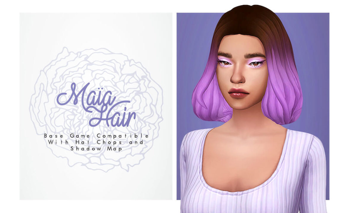 Sims 4 Maxis Match Hair – Maïa Hair