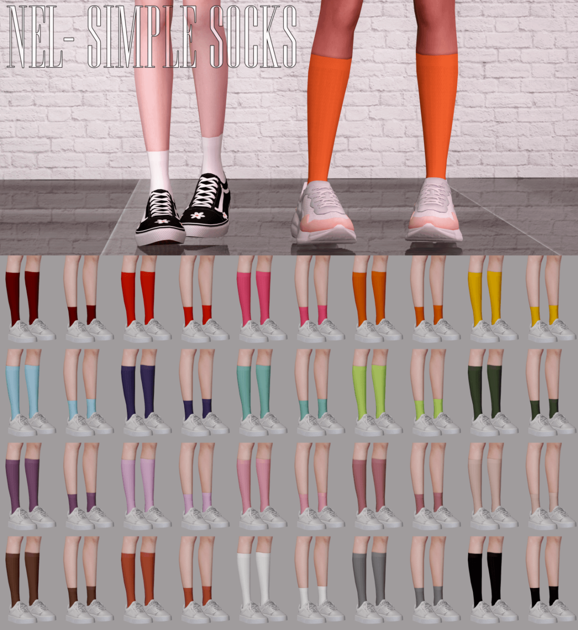 Sims 4 Accessories cc – Simple Socks
