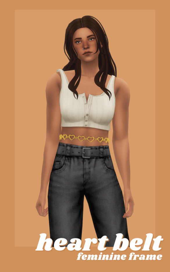 Sims 4 Accessories cc – heart belt