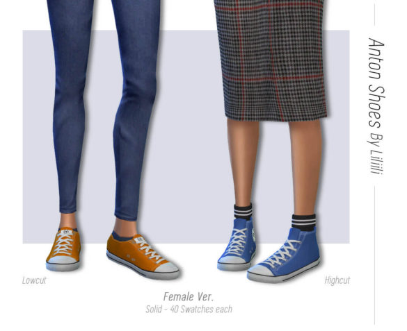 Sims 4 Shoes cc – Anton Shoes Highcut & Lowcut