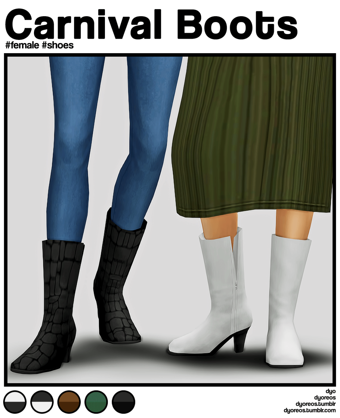 Sims 4 Shoes cc – Carnival Boots