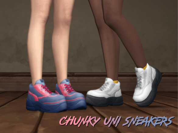 Sims 4 Shoes cc – Chunky Uni Sneakers