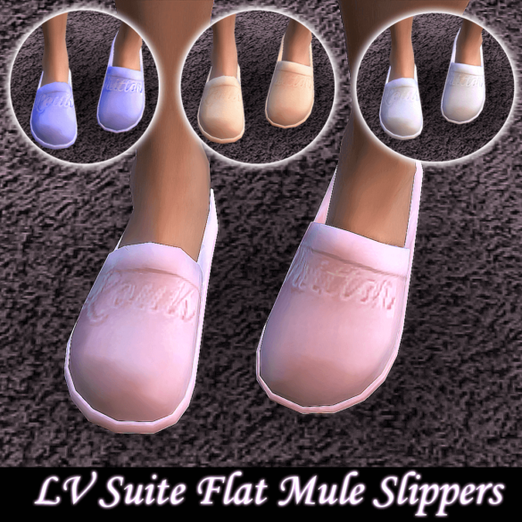 Sims 4 Shoes cc – LV Suite Flat Mule Slippers