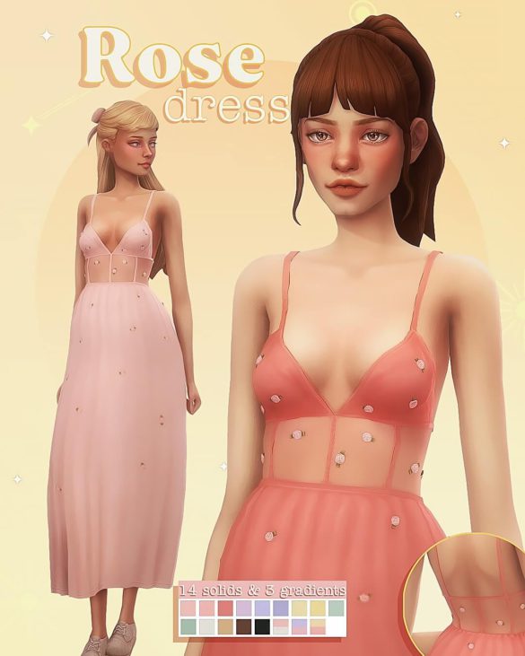 Sims 4 Rose dress