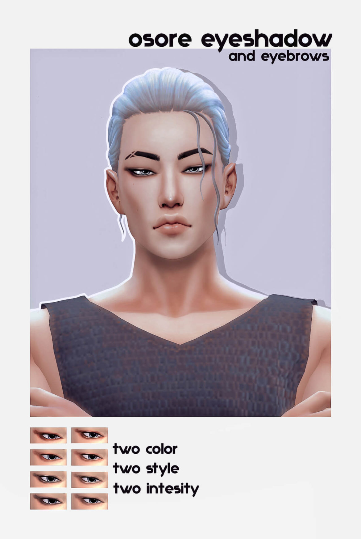 Sims 4 Makeup cc – osore eyeshadow and eyebrows