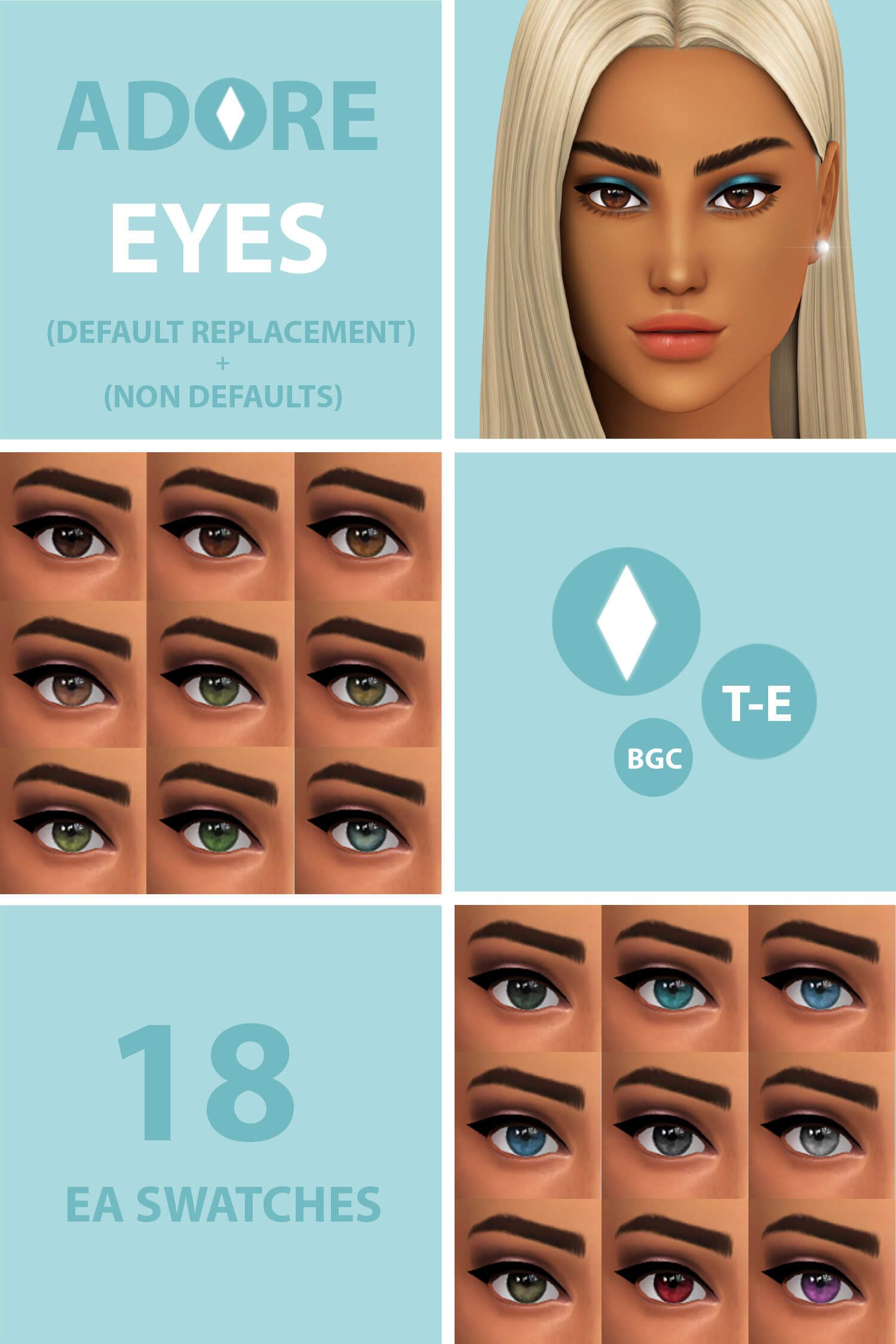 Sims 4 replacement eyes - funtito