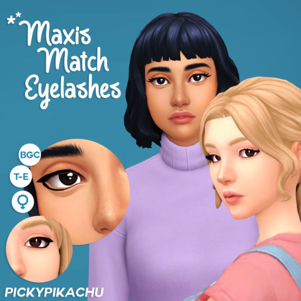 Sims 4 Maxis Match Eyelashes – Laptop Mode Friendly!