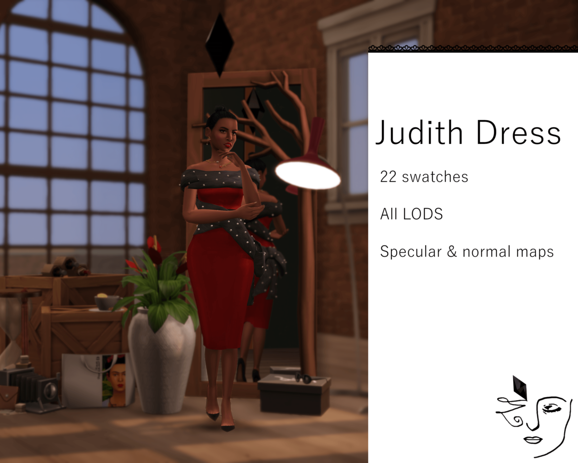 Sims 4 Judith Dress