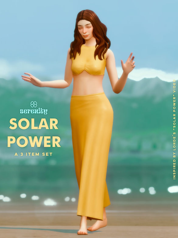 Sims 4 Maxis Match Clothing Solar Power: A 3 items set.