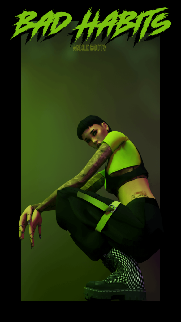 Sims 4 BAD HABITS ANKLE BOOTS