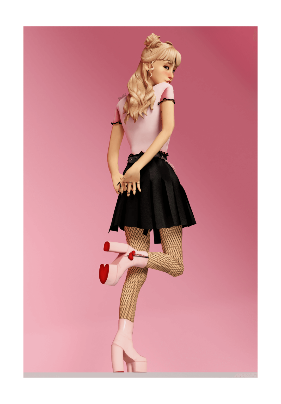 Sims 4 HEARTSTOMPER ANKLE BOOTS