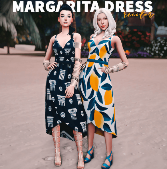 Sims 4 Margarita Dress Recolor