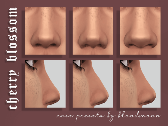 Sims 4 Cherry Blossom Nose Presets