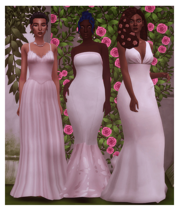 Sims 4 Tri Wedding Dresses - MiCat Game