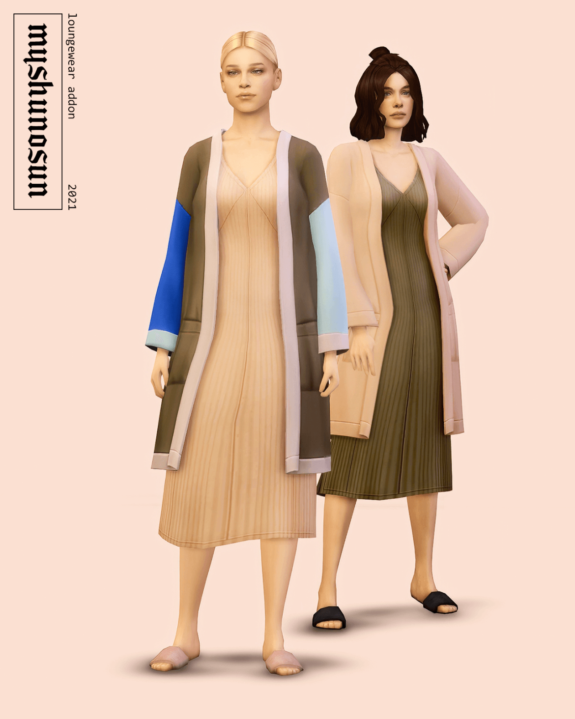 Sims 4 loungewear addon slip dress & cardigan