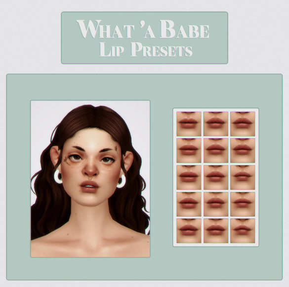 Sims 4 Babe Lip Presets
