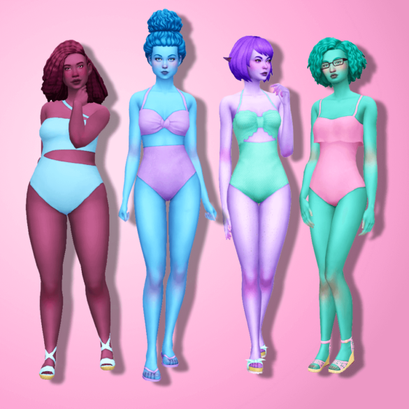 Sims 4 swimwear sets recolor