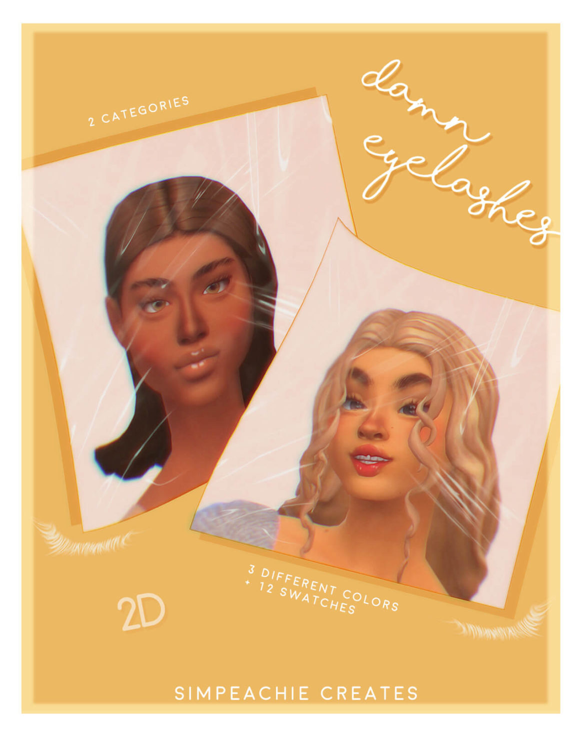 sims 4 simpeachie 2D eyelashes