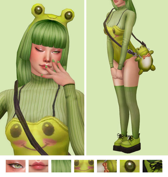 Sims 4 Lookbook Green