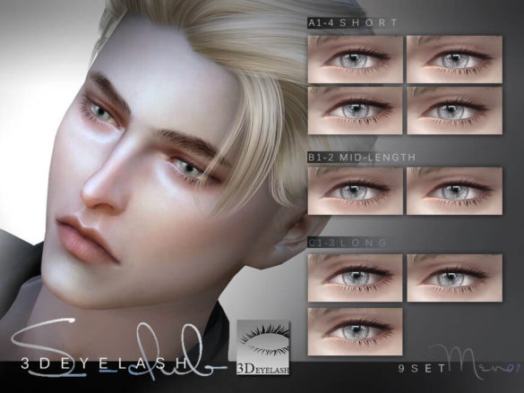 Sims 4 3D EYELASHES Male V1